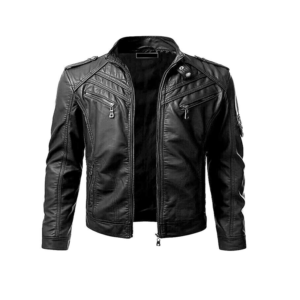 New Men's Genuine Lambskin Leather Jacket Black Slim fit Biker Motorcycle jacket