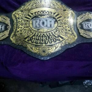 ROH Ring Of Honor World Championship Wrestling Title Belt Zinc Brass 4mm Leather