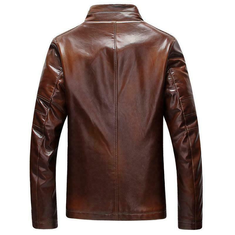 Men' Fur Lined Leather Winter Warm Men' Fur Leather Jacket Fashion Cowboy Jacket - Image 3